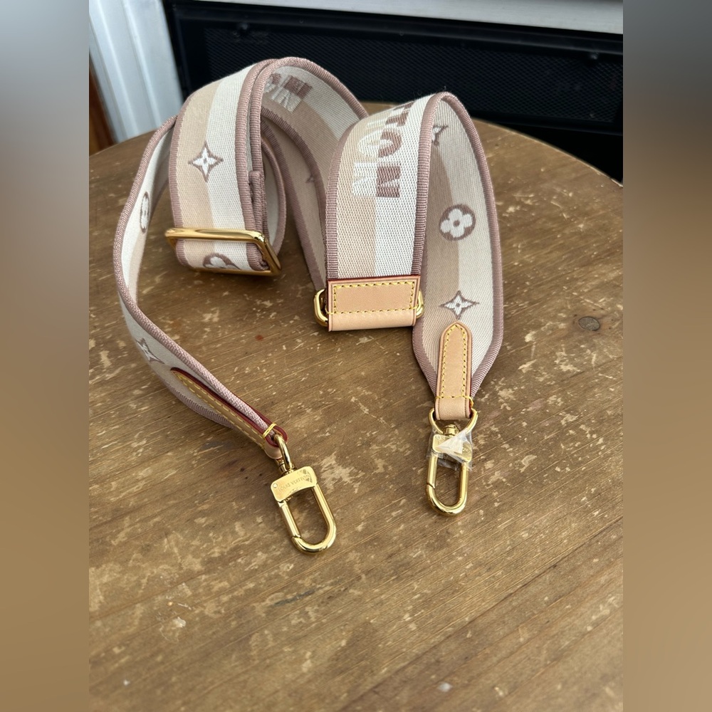 Louis Vuitton Beige and Cream Beige Bandouliere Crossbody Strap